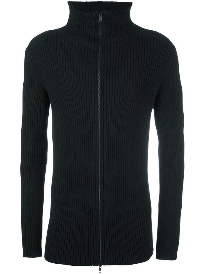Ann Demeulemeester Long Ribbed Zipped Cardigan