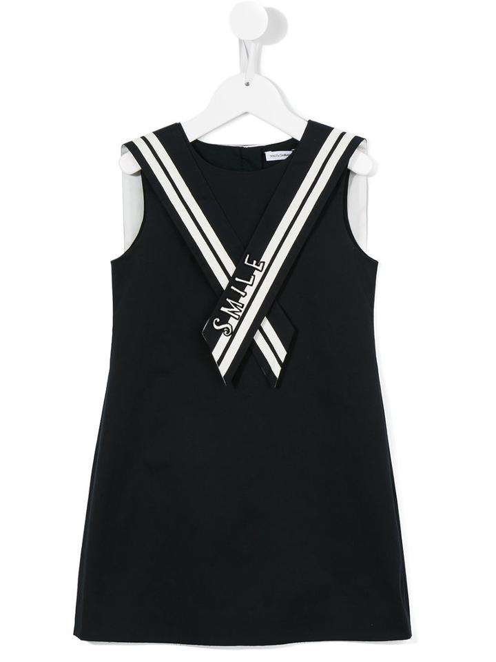 Dolce & Gabbana Kids Smile Sailor Dress, Girl's, Size: 6 Yrs, Blue