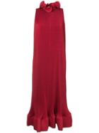 Tibi Pleated Sleeveless Dress - Red