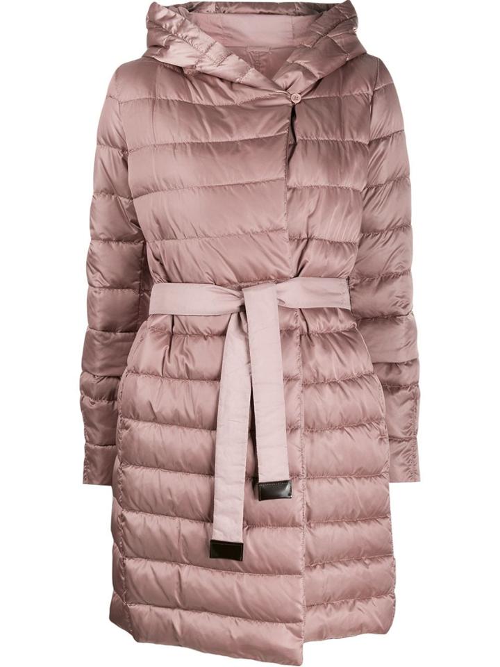 Max Mara Reversible Hooded Coat - Pink
