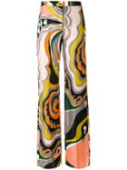Emilio Pucci Printed Wide Leg Trousers - Multicolour