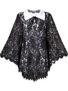 Martha Medeiros Lace Overlay Dress, Women's, Size: 44, Black, Cotton/silk