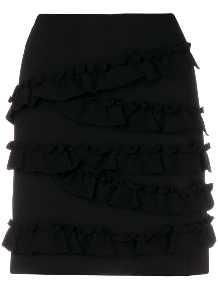Twin-set Ruffled Mini Skirt - Black