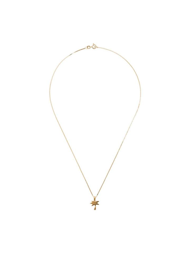 Malaika Raiss 24kt Gold Plated Palm Tree Pendant Necklace
