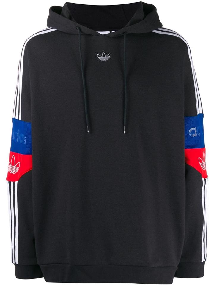Adidas Embroidered Logo Hoodie - Black