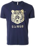 Sun 68 Tiger Logo T-shirt - Blue