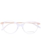 Boucheron Oval Frame Glasses - White