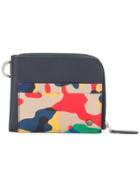 Versace Camouflage Print Wallet - Blue