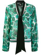 Cavalli Class Bow Neck Blouse - Green