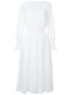 Philosophy Di Lorenzo Serafini Long Sleeve Macrame Dress, Women's, Size: 44, White, Cotton/polyester