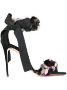 Casadei Fur Detail Sandals
