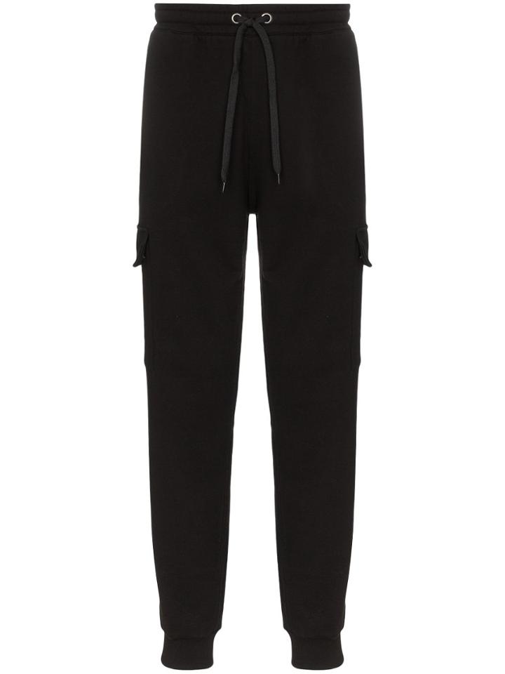 Burberry Logo-appliqued Sweatpants - Black