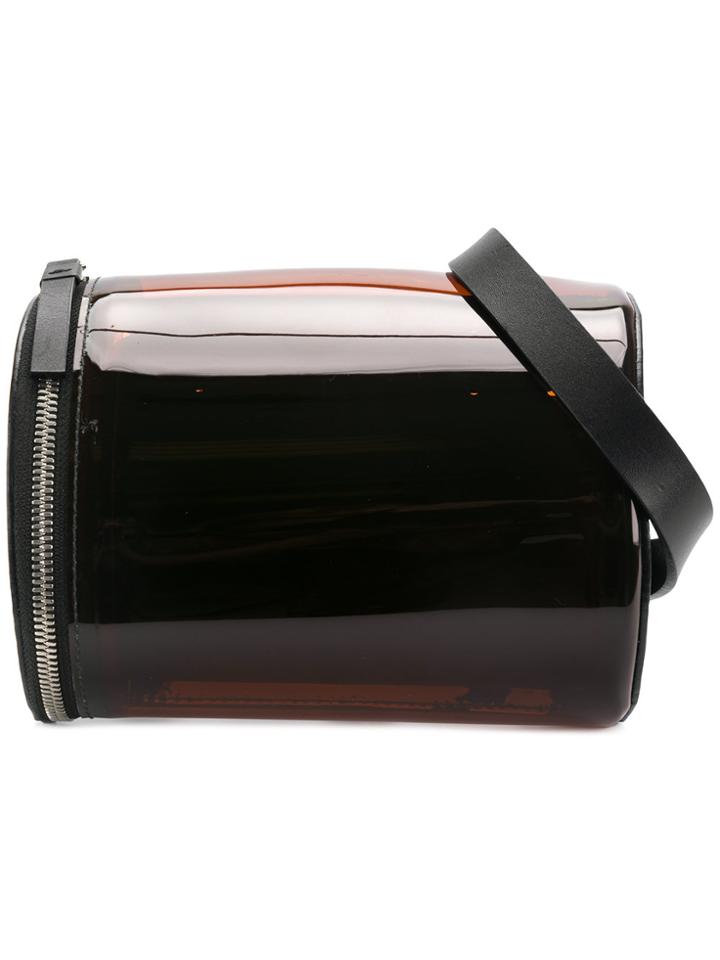 Building Block Belted Strap Bag - Black
