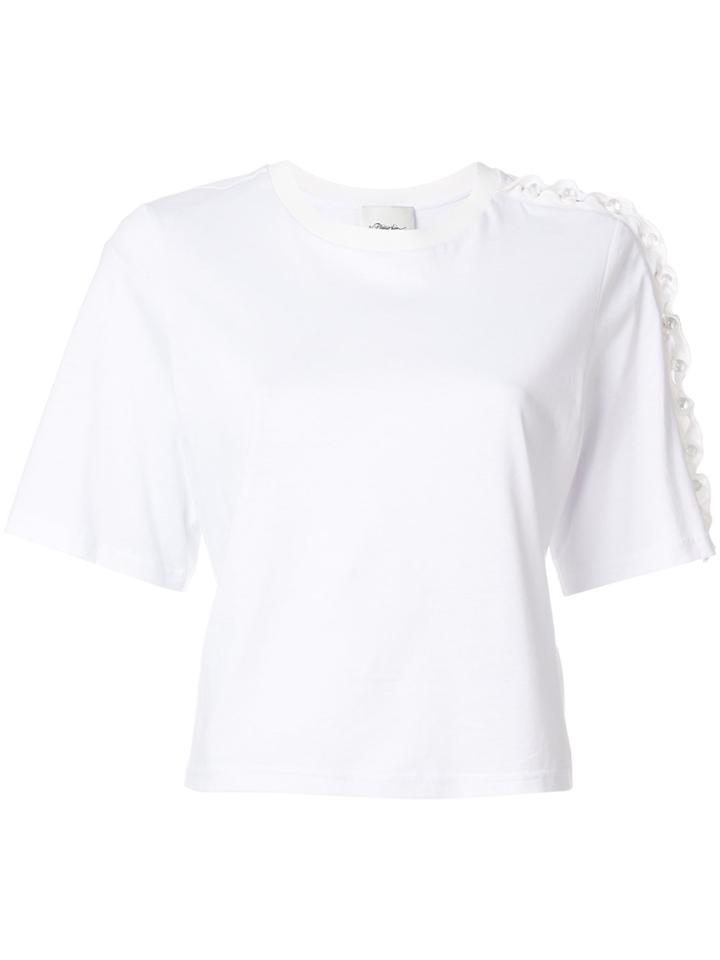 3.1 Phillip Lim Frill-sleeve T-shirt - White
