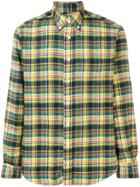 Gitman Vintage Checked Flannel Shirt - Orange