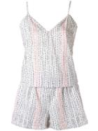 Amir Slama Printed Playsuit, Women's, Size: P, White, Cotton
