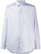 Canali Embroidered Fitted Shirt - White