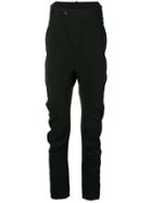 Masnada Dropped Crotch Stretch Trousers - Black