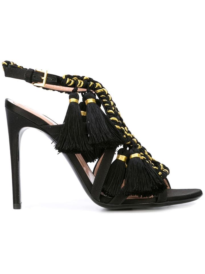 Alberta Ferretti Tassel Sandals - Black