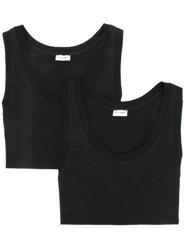 Dolce & Gabbana Basic Tank Top Set - Black