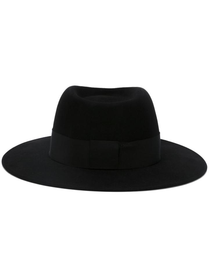 Maison Michel 'thadee' Trilby Hat, Women's, Size: Small, Black, Rabbit Fur Felt
