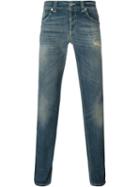 Dondup Distressed Skinny Jeans, Men's, Size: 34, Blue, Cotton/polyester/spandex/elastane/cotton
