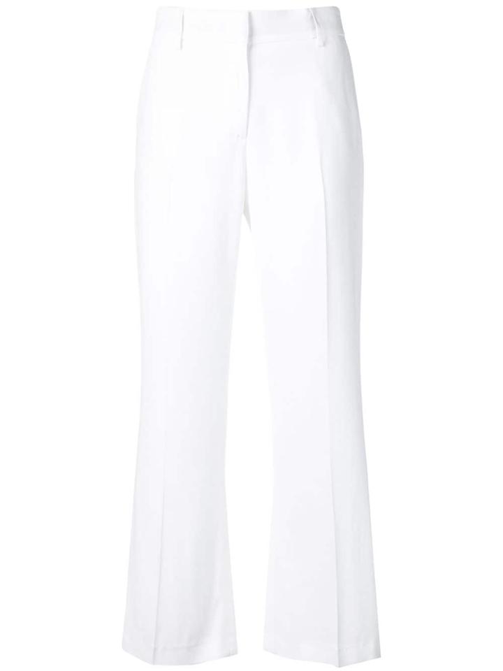 Msgm White Flared Trousers