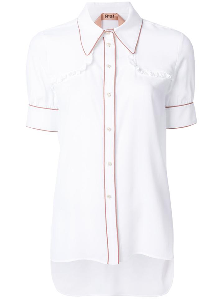 No21 Ruffle-trimmed Shirt - White