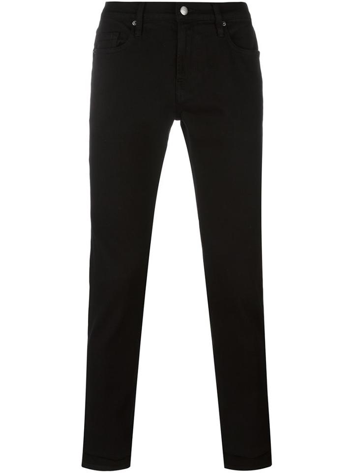 Frame Denim Long Skinny Jeans, Men's, Size: 29, Black, Cotton/polyester/spandex/elastane