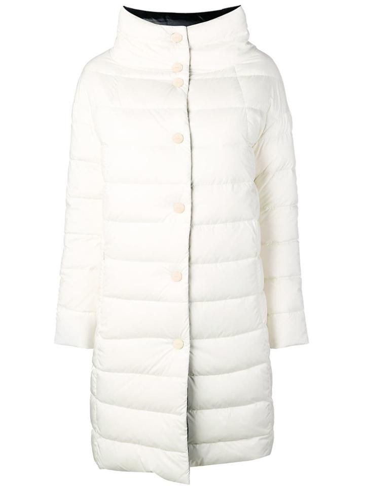 Herno Padded High Neck Coat - White