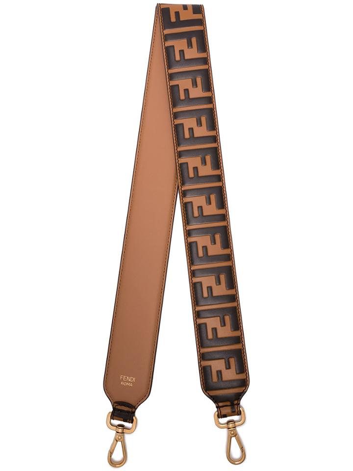 Fendi Brown Monogram Leather Strap
