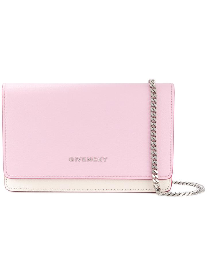 Givenchy Colour Block Clutch - Pink & Purple