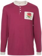 Kent & Curwen Long-sleeve Logo Polo Top - Pink & Purple