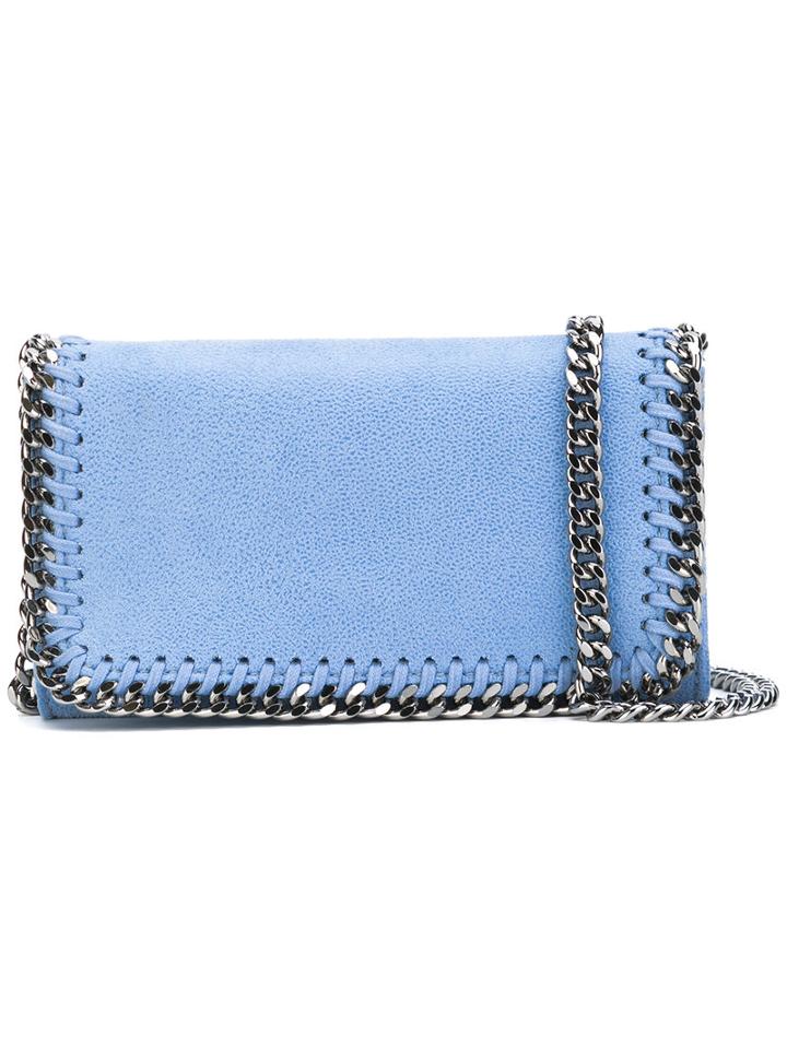 Stella Mccartney Chain Crossbody Bag, Women's, Blue, Polyester/metal