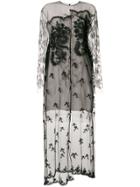 Stella Mccartney Embellished Sheer Lace Dress - Black