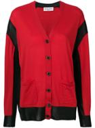 Sonia Rykiel Contrast V-neck Cardigan - Red