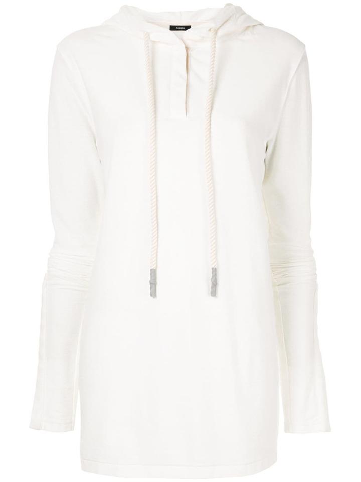 Bassike Snap Detail Hoodie - White