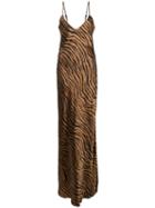 Nili Lotan Tiger-print Dress - Brown