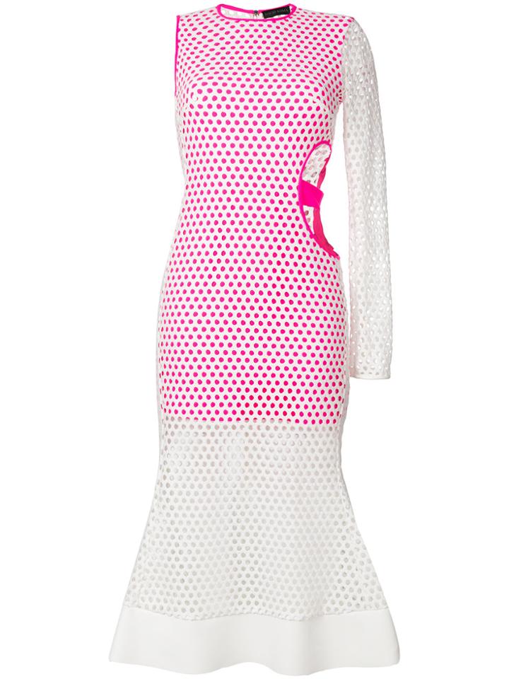 David Koma Asymmetric Flared Dress - White