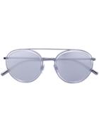 Giorgio Armani - Aviator Round Sunglasses - Unisex - Metal (other) - 51, Grey, Metal (other)