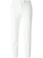 Joseph Cropped Skinny Trousers, Women's, Size: 42, White, Viscose/cotton/spandex/elastane/polyester