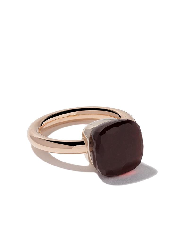 Pomellato 18kt Rose & White Gold Nudo Garnet Ring - Red