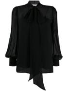 Givenchy Tie Neck Blouse - Black