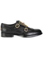 Gucci Studded Monk Strap Shoes - Black