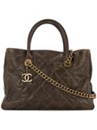 Chanel Vintage Quilted 2way Tote - Brown