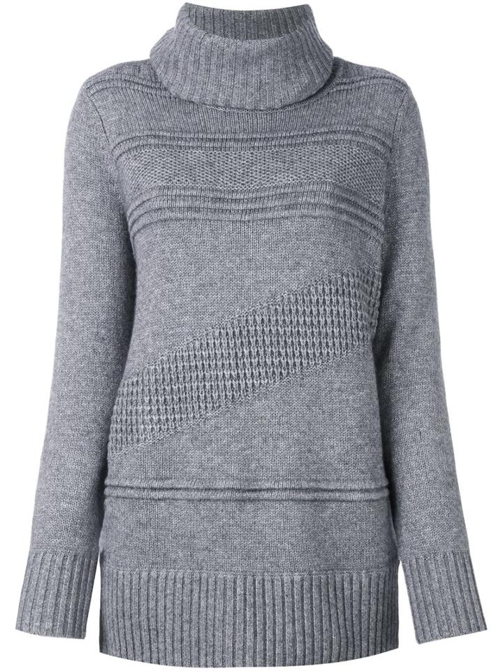 Diane Von Furstenberg 'talassa' Roll Neck Jumper, Women's, Size: Medium, Grey, Cashmere/wool