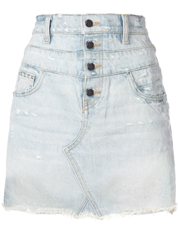 Amiri Denim Mini Skirt - Blue