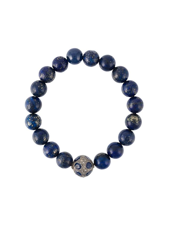 Gemco Bead Diamond Ball Bracelet - Blue