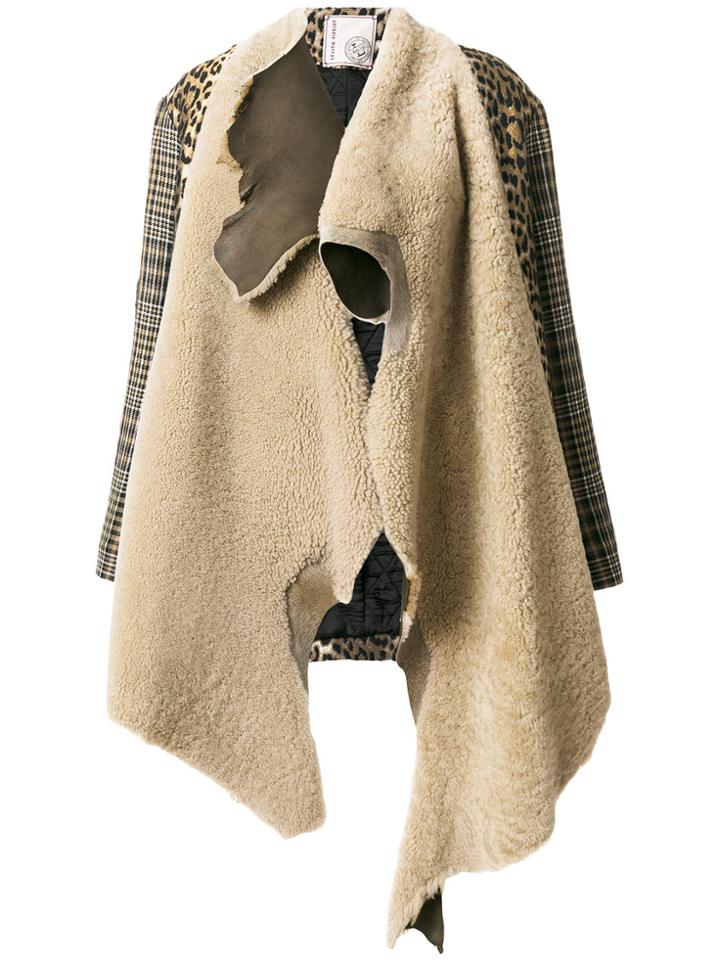 Antonio Marras Mismatched Asymmetrical Coat - Brown