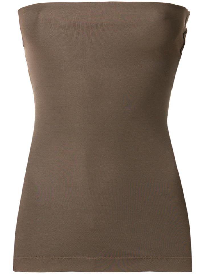 Plein Sud Jersey Bustier Top - Brown